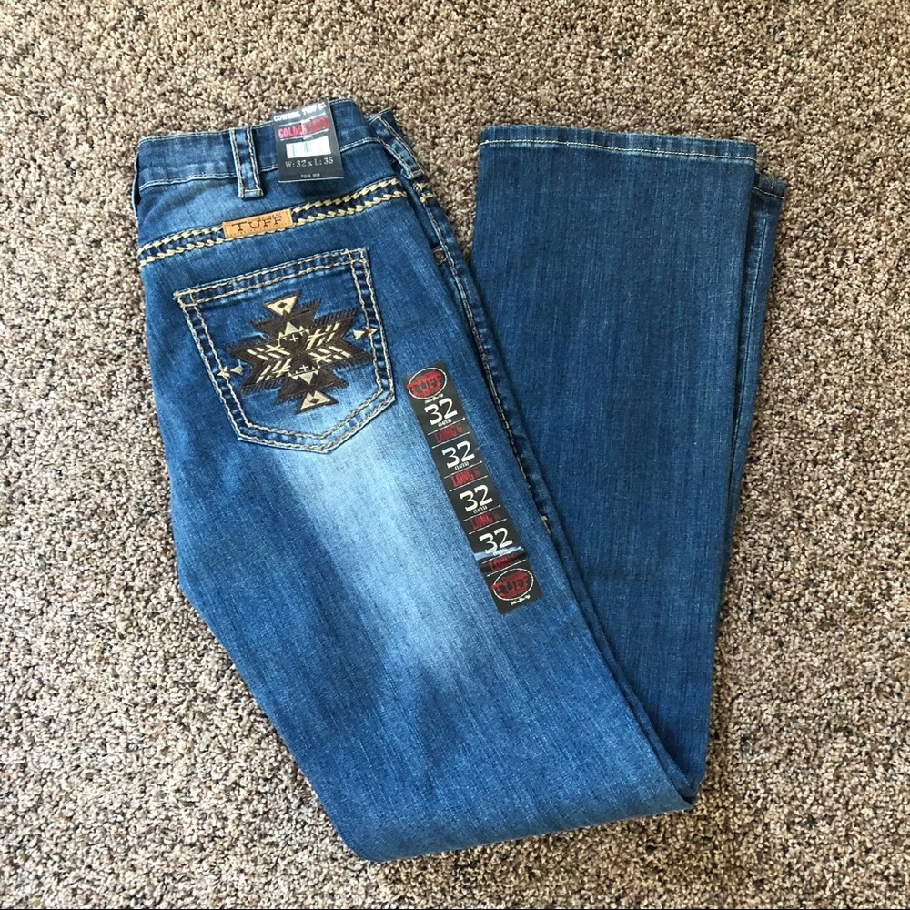 Women’s Cowgirl Tuff Co Golden Aztec Bootcut Jeans